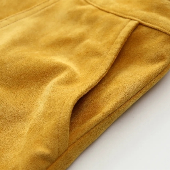 CIDER Pastel  Yellow Plaid Flares SIZE SMALL - Picture 4 of 9